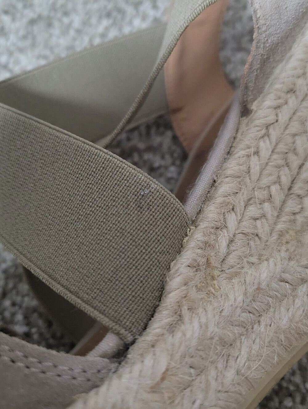 Verbenas Silvia Serraje Piedra Open Toe Espadrille Cross Strap Wedge Sandals - Picture 8 of 8